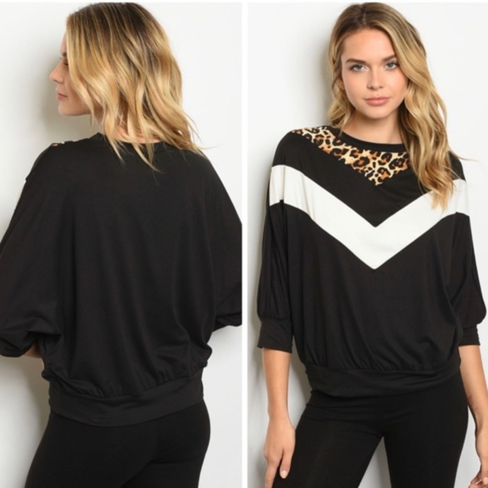 Chevron Cheetah Print Top
